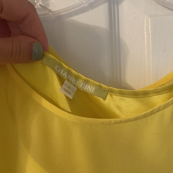 Gianni Bini Yellow flare dress- Large - Picture 4 of 5